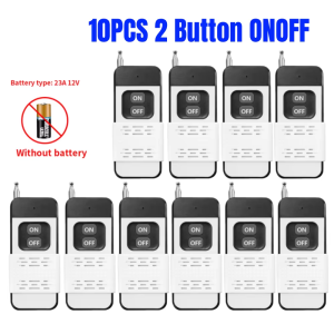 Kebidumei | KEBIDUMEI 10pcs 433Mhz Wireless Remote Control 1000m Long Distance 1/2/4 CH RF Remote Control 1527 Learning Code Remote Control