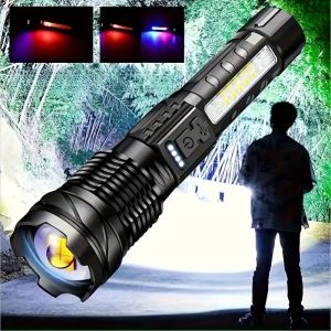 A76 Super Bright Rechargeable Flashlight with Clip -Portable Powerful Illumination for Outdoor Adventure Emergency & Daily Use