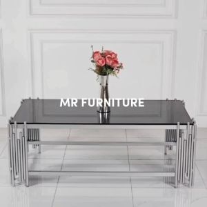 Meja Tamu Kotak Stalaktit & Kaca Hitam: Desain Elegan untuk Ruang Tamu