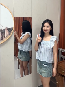 HD Full-length Mirror Arch Acrylic Mirror HD Body Mirror Acrylic Mirror Full Body Mirror Wall Mirror Soft Mirror Wall Self-adhesive Mirror