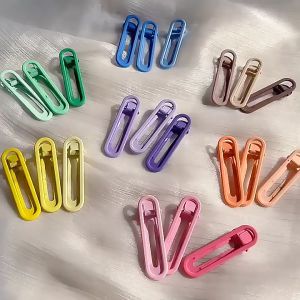 Set 3 kẹp tóc mái tông nâu trắng kẹp tóc một bên