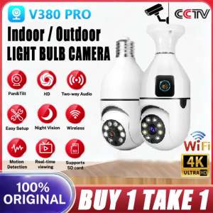 Dual Lens Bulb CCTV Camera BUY 1 TAKE 1 HD WIFI Connect Smart CCTV Security Cameras Two-Way Audio Night Vision Surveillance
