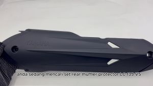 REAR MUFFLER PROTECTOR LC135 V5 V6 V7 V8 EXHAUST COVER LC135 MUFFLER PROTECTOR EKZOS COVER BLACK YAMAHA VIETNAM