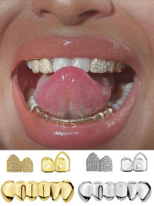 ชุดสามชิ้นส่วนบุคคลและทันสมัย การตกแต่งฟันฮิปฮอป เวทีส่องแสง แฟชั่นไนท์คลับ อุปกรณ์เสริมสำหรับงานปาร์ตี้