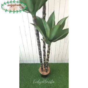 Pohon Hias Artificial Agave Foxtail T180 Latex Pot Dasar Hiasan Ruang Tamu