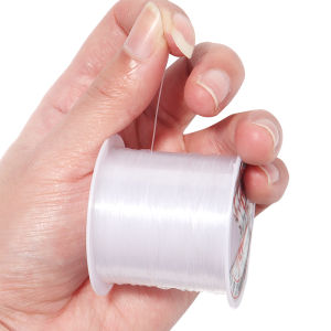 1Roll 0.2-0.6mm White Crystal Line No Elastic Fishing Lines Rope For Jewelry Making String Thread Cords DIY Beaded Accessories