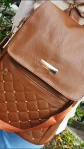 HANAMI Tas Ransel Wanita Branded Cokelat Belvina Kulit Premium Backpack Baru Kantor Sekolah TA1031B7