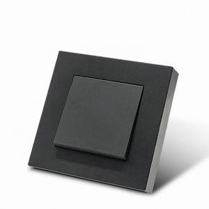 Black On/Off Spray Plastic Panel 2 Gang 1 Way Classic Wall Rocker Switch EU Standard AC Flame Retardant Button Light Switch Way