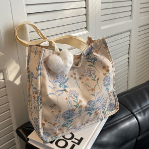 กระเป๋าผ้าใบความจุขนาดใหญ่ กระเป๋าสะพายไหล่เดียวสำหรับเดินทาง กระเป๋าถือสไตล์ญี่ปุ่นและเกาหลี กระเป๋าใส่ของใช้สำหรับเยาวชน กระเป๋าถือแบบลำลอง