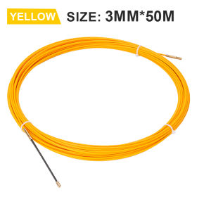 HORMY | Fish Tape Fiberglass 3mm 5M‑50M Cable Puller Wire Threader Conduit Ducting Wire Pushing Tool for Electrician Wiring Work