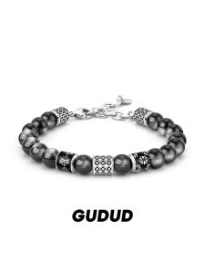 GUDUD | Elegant Mens Hematite Bead Bracelet