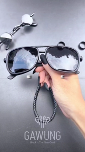 Kacamata Hitam Simple Casual Pria Wanita KKBEGE