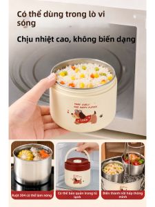 XIAOCHUSHU | Hộp Cơm Inox Có Thể Hâm Sưởi Di Động