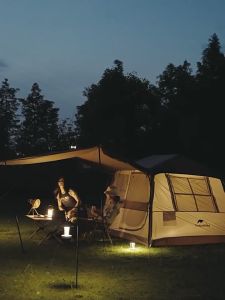 NatureHike Village 5.0 V2 Automatic Tent Outdoor Camping Titanium Black Glue 3-4 People Rainproof Sunscreen Waterproof Quick Open Tent