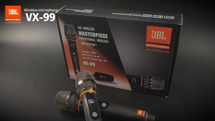 JBL VX-99 Wireless Microphone Rechargeable UHF Professional Handheld Microphone Karaoke Performance Speaker 6.5mm