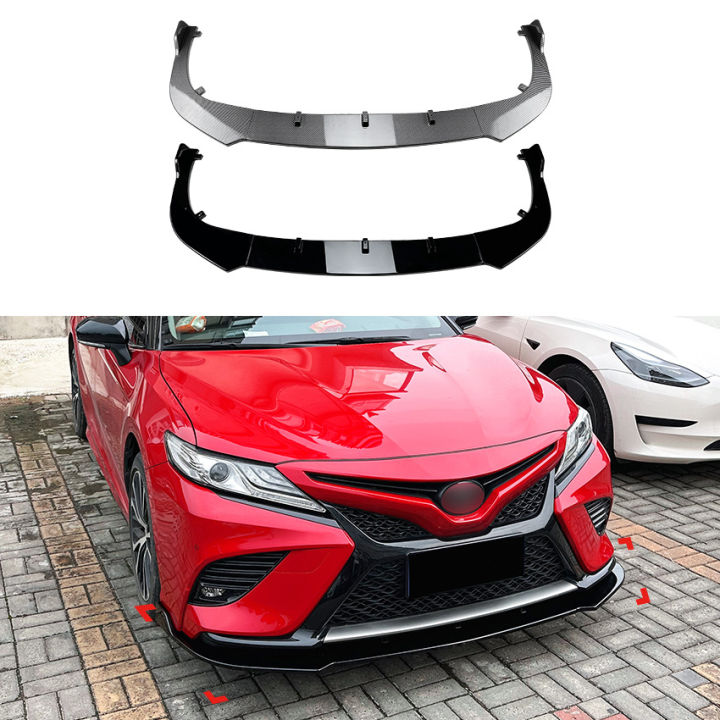 Front Bumper Grille Mesh & Trim Kit For 2018-2020 Toyota Camry SE - 11-Piece Black Set 3 thumbnail image