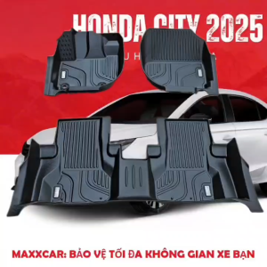 CITY - Thảm lót sàn MAXXCAR cho xe HONDA CITY 2020+ nhựa TPE NGUYÊN SINH 5D tràn viền