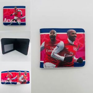 Wear-resistant Waterproof PU Leather wallet High-definition Color Printing Card Holder Football Character Bi-Fold Wallet Short Coin Purse Yamal Ronaldo Henry Alonso