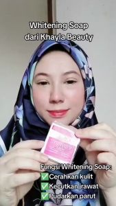 Khayla Whitening Soap Sabun Muka Pencerah Kulit Hilang Jerawat Jeragat Sesuai Semua Jenis Kulit
