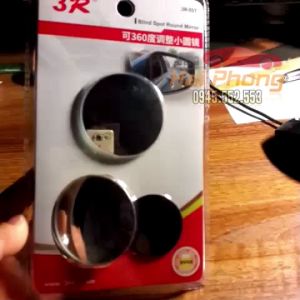 Gương cầu xoay 360 hãng 3R xóa điểm mù của gương chiếu hậu ô tô