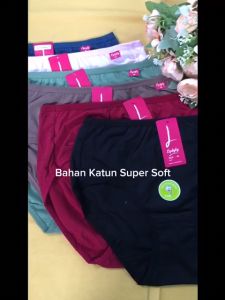 1 Pcs Celana Dalam Perempuan Dewasa Bahan Katun Polos Premium Lembut Merk Lydyly 011 - M L XL XXL