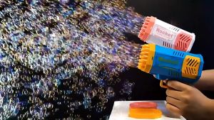 ปืนยิงฟองสบู่ 40 รู เครื่องเป่าฟองสบู่ เครื่องเป่าฟอง ปืนยิงฟองสบู่เป่าฟองอัตโนมัติ พร้อมเอฟเฟกต์แสง ปืนฟองสบู่เด็ก ปืนเป่าฟองสบู่