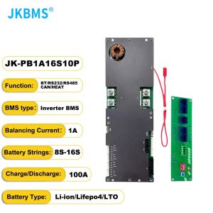 JKBMS Inverter Smart BMS 8S 16S 24V 48V 8S-16S 100A 150A 200A Family Energy Storage Lifepo4/Li-ion/LTO For Growatt Deye Inverter