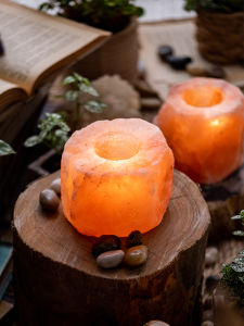 Đèn Muối Hoa Hồng Pha Lê Tự Nhiên Đèn Nến Trang Trí Bàn Ăn Đèn Nến Hình Thang Đèn Trang Trí Nhà Phong Cách Bắc Âu Đèn Nến Hình Thang