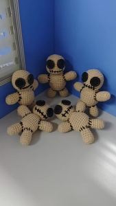 Handmade Crochet Stitch Voodoo Doll Unique Design Mini Collectible 11cm/4.3in Stuffed Craft Home Decor Gift For Adults Teens