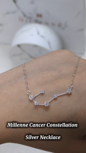 MILLENNE Match The Stars Cancer Constellation Rose Gold Necklace with 925 Sterling Silver (MLP-01)