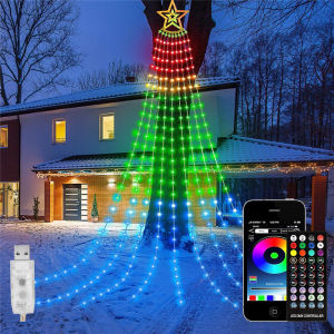305-LED RGB Remote Control Star Lights 3 Meters USB Powered with App and 10 Modes For Tree Patio Garden Birthday Decoration