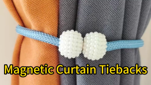 Elegant Beaded Ball Magnetic Curtain Tiebacks - High-Quality Window Drapery Holdbacks