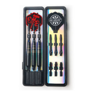 Fox Smiling 3pcs Dart Pins 24g Brass Steel Darts with 3PCS Replaceable Steel Tips 3PCS Soft Tips