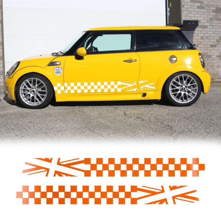 Union Jack Car Track Racing Sticker Car Door Side Sticker for Mini ...