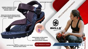 SKILLS Barqun - Sandal Gunung Pria Wanita Cewek Original 100%