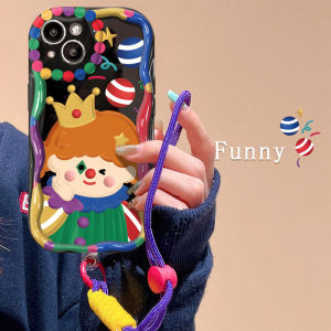 Creative Cute Clown Phone Case for Vivo X80/X60/X100Pro Women's Fun Protective Silicone Shell Anti-fall Full Edge Protection 5G Support