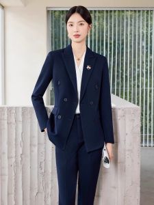 XINYU | Navy Blue Professional Womens Suit