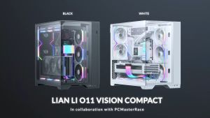 # LIAN LI O11 Vision Compact - Dual Chamber Mid Tower T.G Chassis with Columnless Design # [ BLACK / WHITE ]