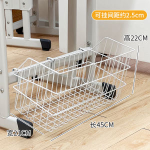 ชั้นวางของใต้โต๊ะเรียนสำหรับนักเรียน อุปกรณ์จัดระเบียบสำหรับห้องเรียน กล่องเก็บของแบบเหล็ก ไม่ต้องเจาะรู ที่แขวนกระเป๋าหนังสือ ชั้นวางของแบบพกพา