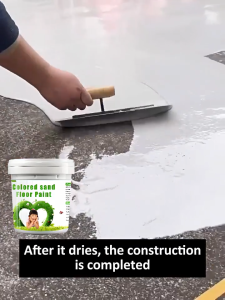 ✨Automatic leveling✨Self Leveling Imitation Marble Epoxy Colored Sand Floor Paint Bathroom Ceramic Tiles Cement Floor Tiles Waterproof and Anti-skid Epoxy Floor Paint