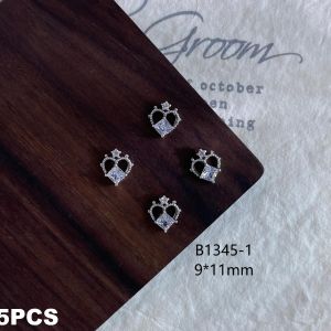 Silver Zircon Nail Accessorie Light Luxury Three Dimensional Full Diamond Nail Art Decoration Non Shedding Accessorie Nail Salon