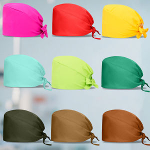2026 Solid Color 4-way Stretch Womens Caps Nursing Hats for Men Hospital Working Cap with Buttons M-SG-02