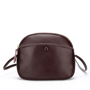 2025 New Retro Leather Womens Phone Bag Casual Large Capacity Shoulder Crossbody Bag Soft Shell Shell Shape Storage Bag