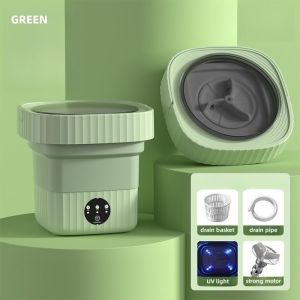Portable Mini Washing Machine 2-In-1 8L Washing Machine Small Clothes Folding And Drying Household