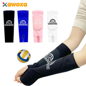 1 Pair Volleyball Padded Passing Forearm Hitting Sleeves Arm Sleeves and Wrist Support with Protection Pad for Girl Boy Adult