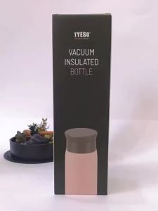 TYESO | Tyeso 350ml Travel Mug Frosted Vacuum Flasks Stainless Steel Insulated Water Bottle for Sports Thermoses with Coffee Sticker