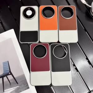 For Mate 80 Pro Max Magnetic Case Huawei Pura 90 Pro 70 Spliced PU Leather Electroplated Frame Shockproof Protective Hard Cover