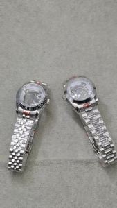 31mm Silver Stainless Steel Watch Case With Strap Round Polished Fluted Bezel Sapphire Glass Magnified Fit ForNH05 NH06 Movement