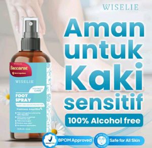 WISELIE Foot Mist Organik Sanitizer Spray Deodorant Penghilang Bau kaki efektif spray