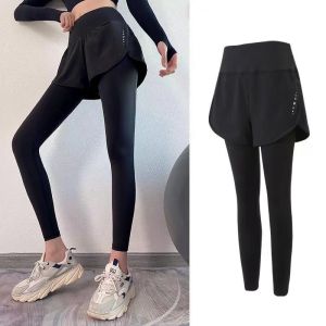 กางเกงว่ายน้ำเอวสูง ยืดหยุ่น กระชับสัดส่วน ฤดูร้อน กระโปรงสองชิ้น Lulu กางเกงว่ายน้ำผู้หญิง กางเกงว่ายน้ำสั้น